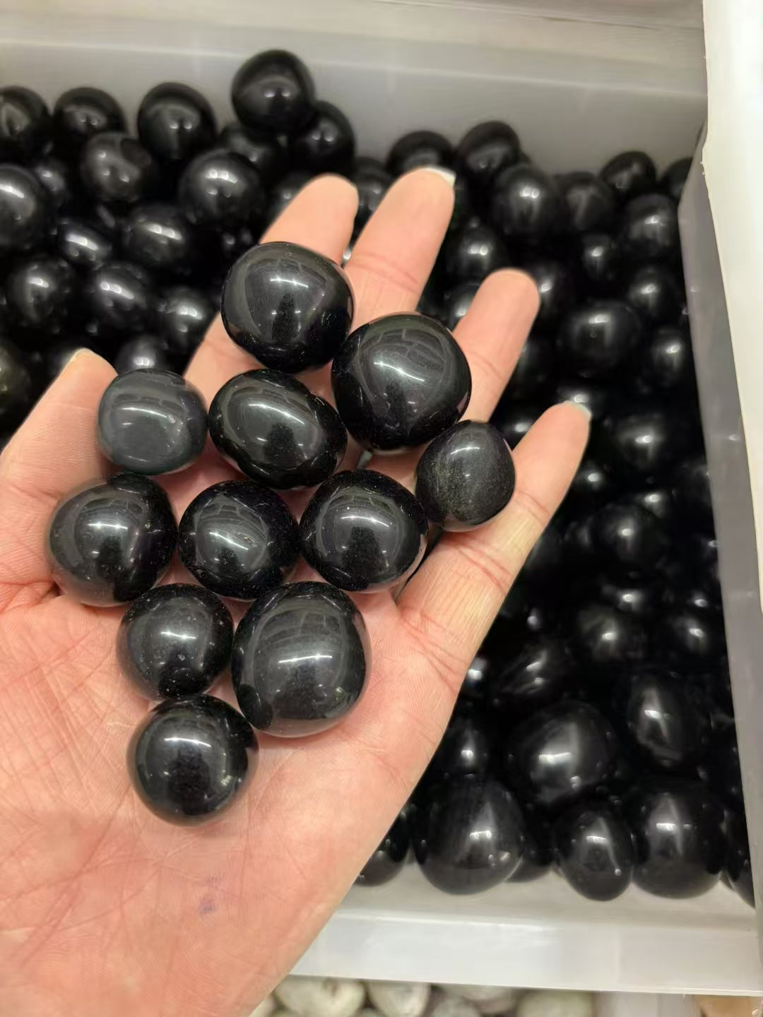 Black Obsidian Tumbles
