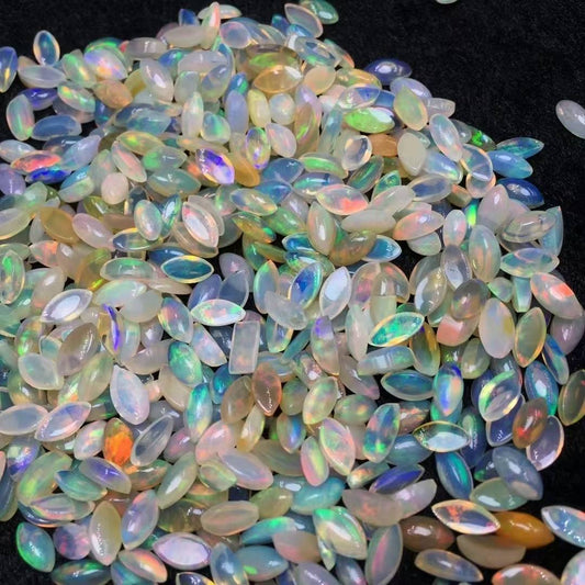 Natural Opal Marquise Cabochon Loose Stone (4x8mm) - Jewelry Making Gem for Ring/Pendant|Bulk Price