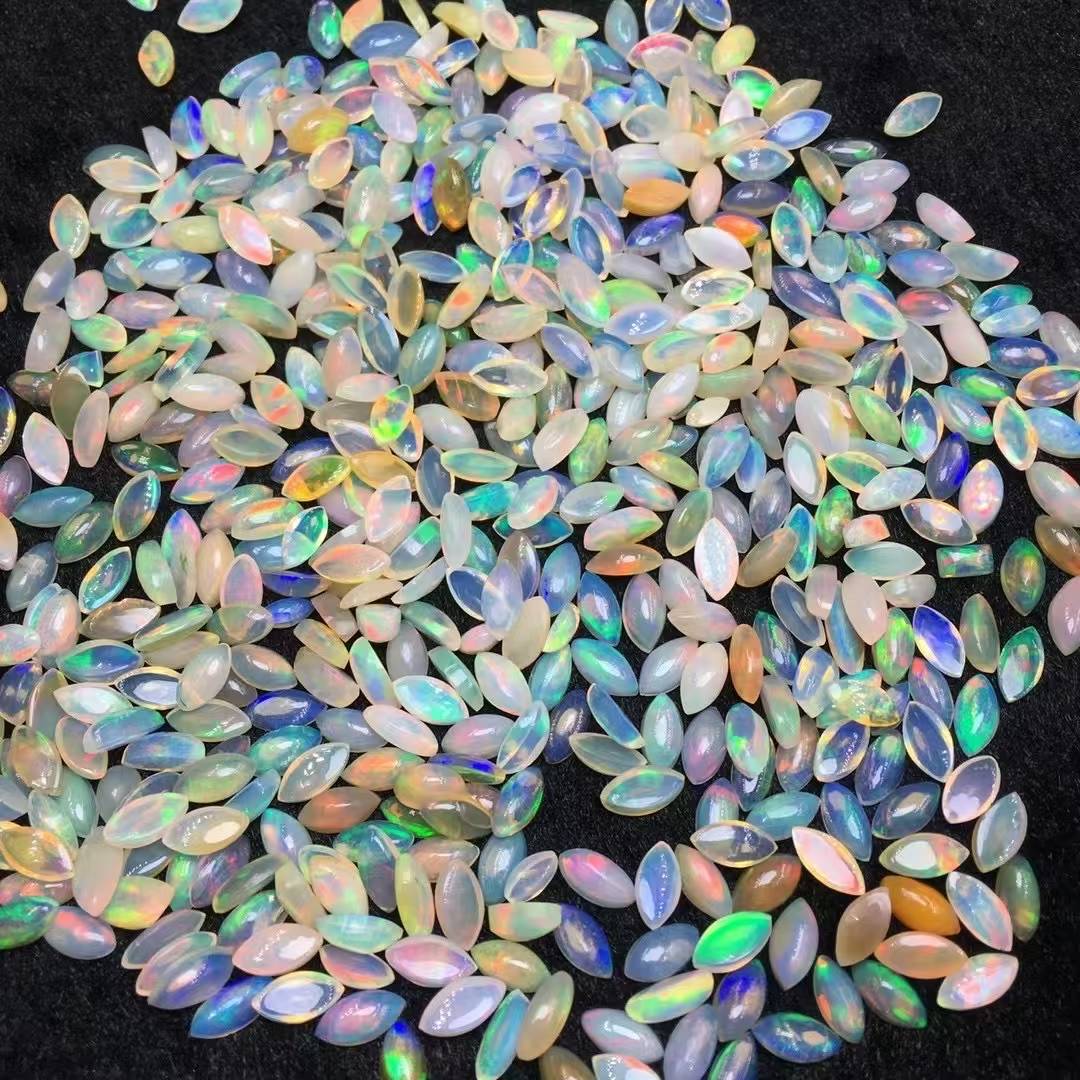 Natural Opal Marquise Cabochon Loose Stone (4x8mm) - Jewelry Making Gem for Ring/Pendant|Bulk Price