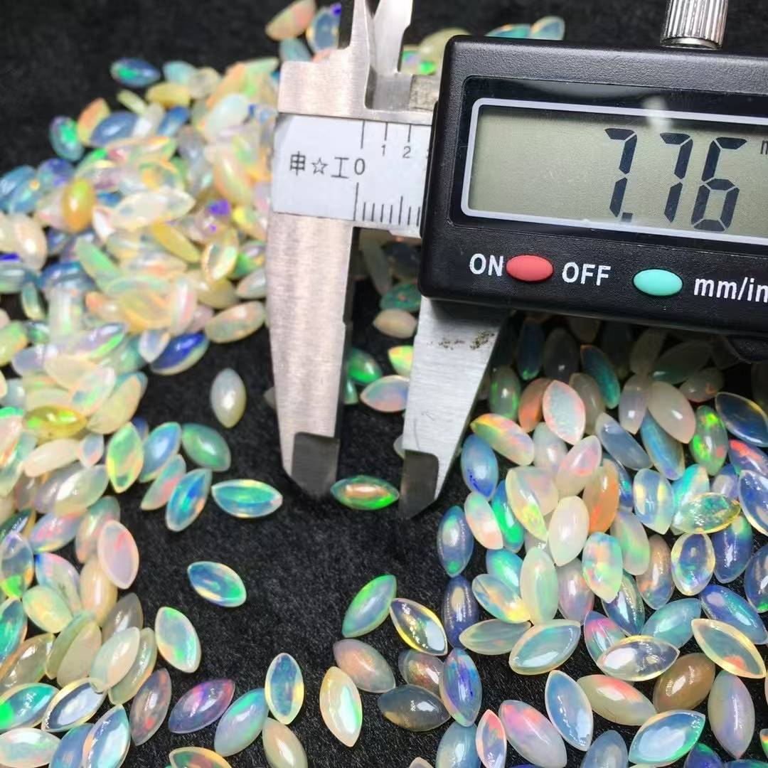 Natural Opal Marquise Cabochon Loose Stone (4x8mm) - Jewelry Making Gem for Ring/Pendant|Bulk Price
