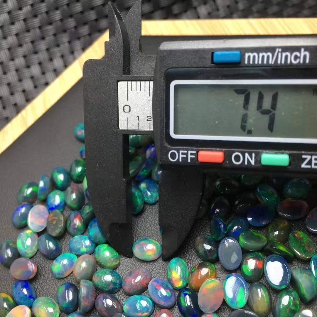 Natural Color-Play Opal Cabochon (5x7mm) - Loose Gem for Ring/Pendant Setting