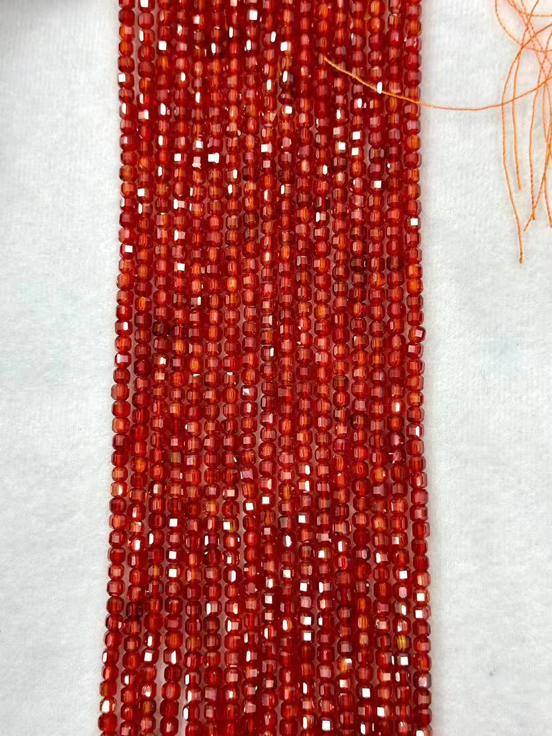 5A Grade Cubic Zirconia Sugar-Loaf Faceted Loose Bead Strand 4mm|DIY Jewelry Making High Sparkle