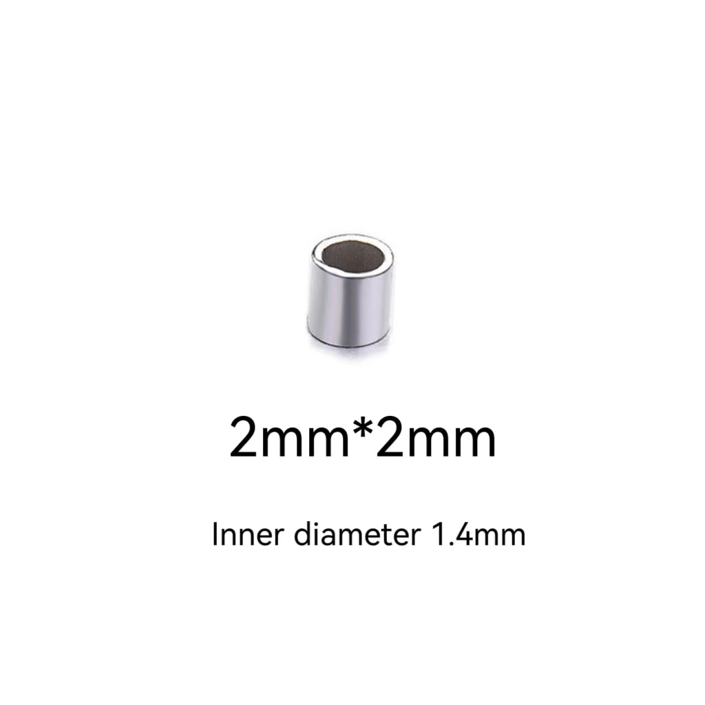 Sterling Silver Crimp Beads & Tubes (1.5-2mm , 10pcs)| Round Jewelry Findings for DIY Bracelets, Necklaces | Beading Supplies