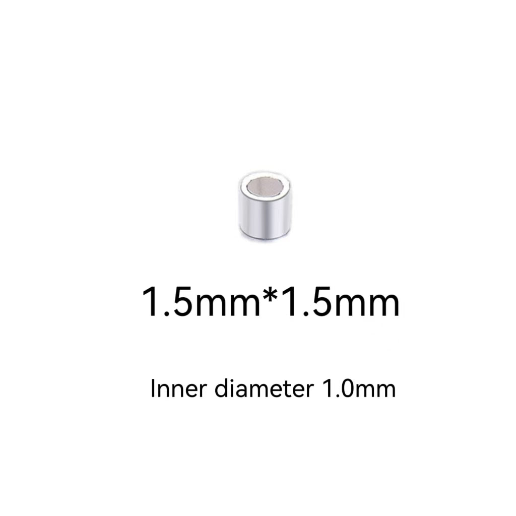 Sterling Silver Crimp Beads & Tubes (1.5-2mm , 10pcs)| Round Jewelry Findings for DIY Bracelets, Necklaces | Beading Supplies
