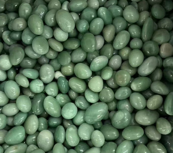 Lucky 15-20mm Green Aventurine Tumbled Stones - 1kg Bulk Abundance & Growth Crystals (Sparkly Mica Inclusions, Stone of Opportunity