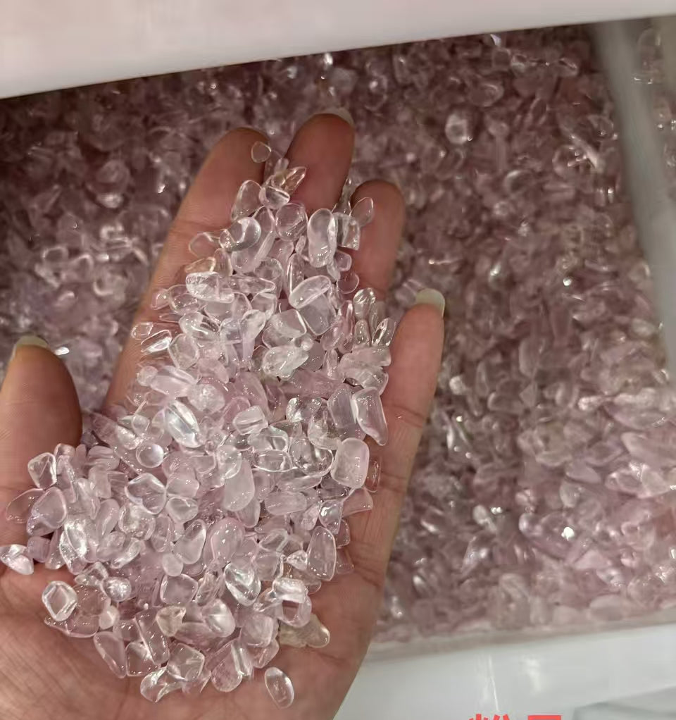 5-7mm Natural Rose Quartz Chips -1kg-Bulk price