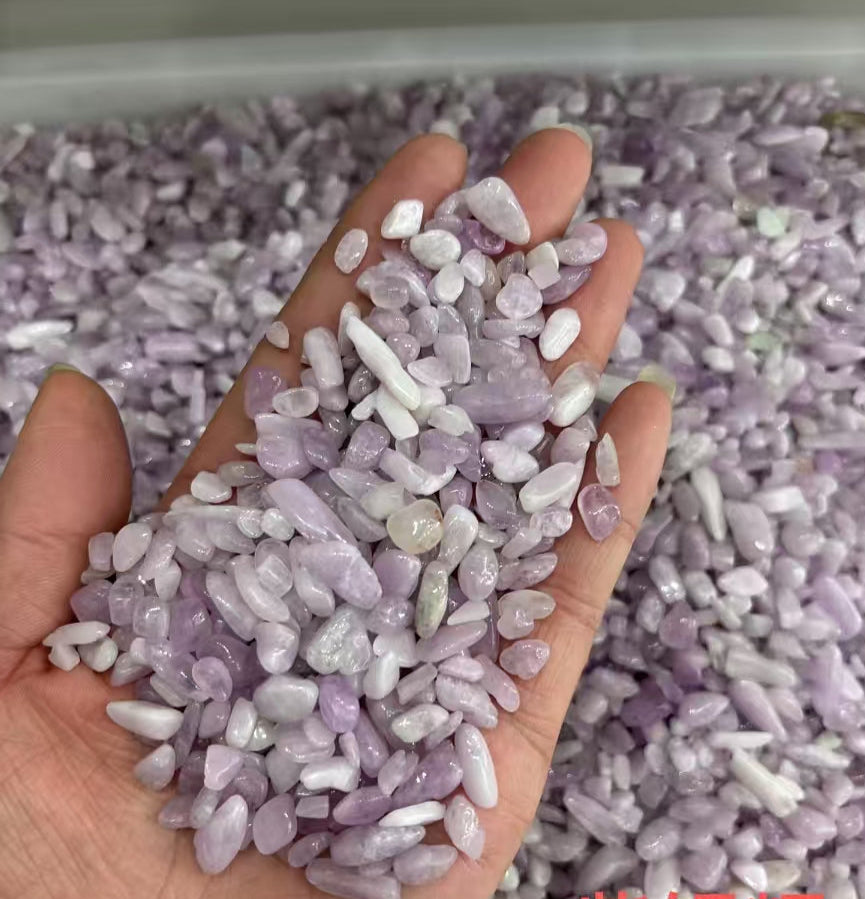 5-7mm Natural Kunzite Chips -(1kg)-Bulk Price