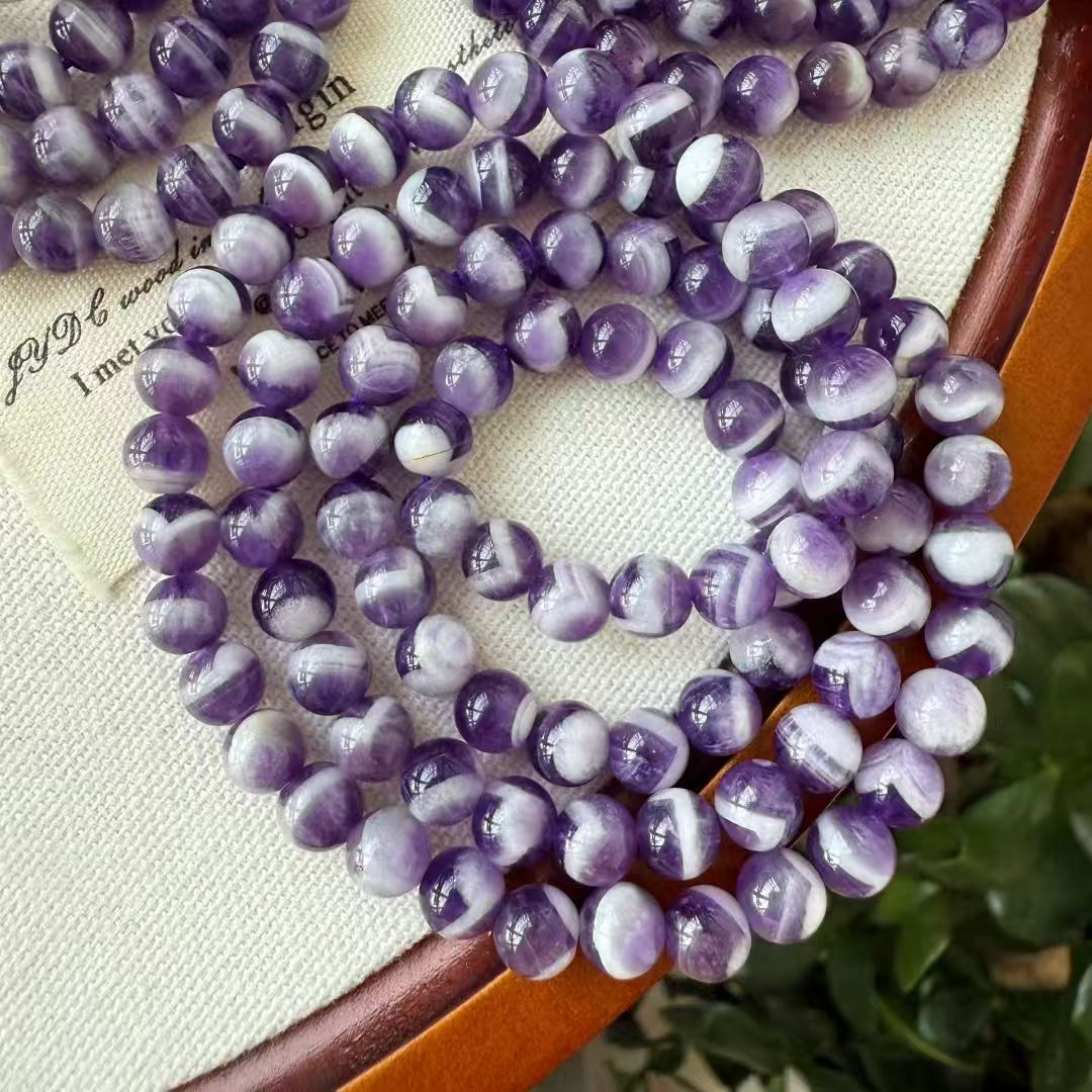 Dreamy Amethyst Triple Wrap Bracelet - 6mm Natural Gemstone Beads for Calmness, Intuition & Spiritual Protection
