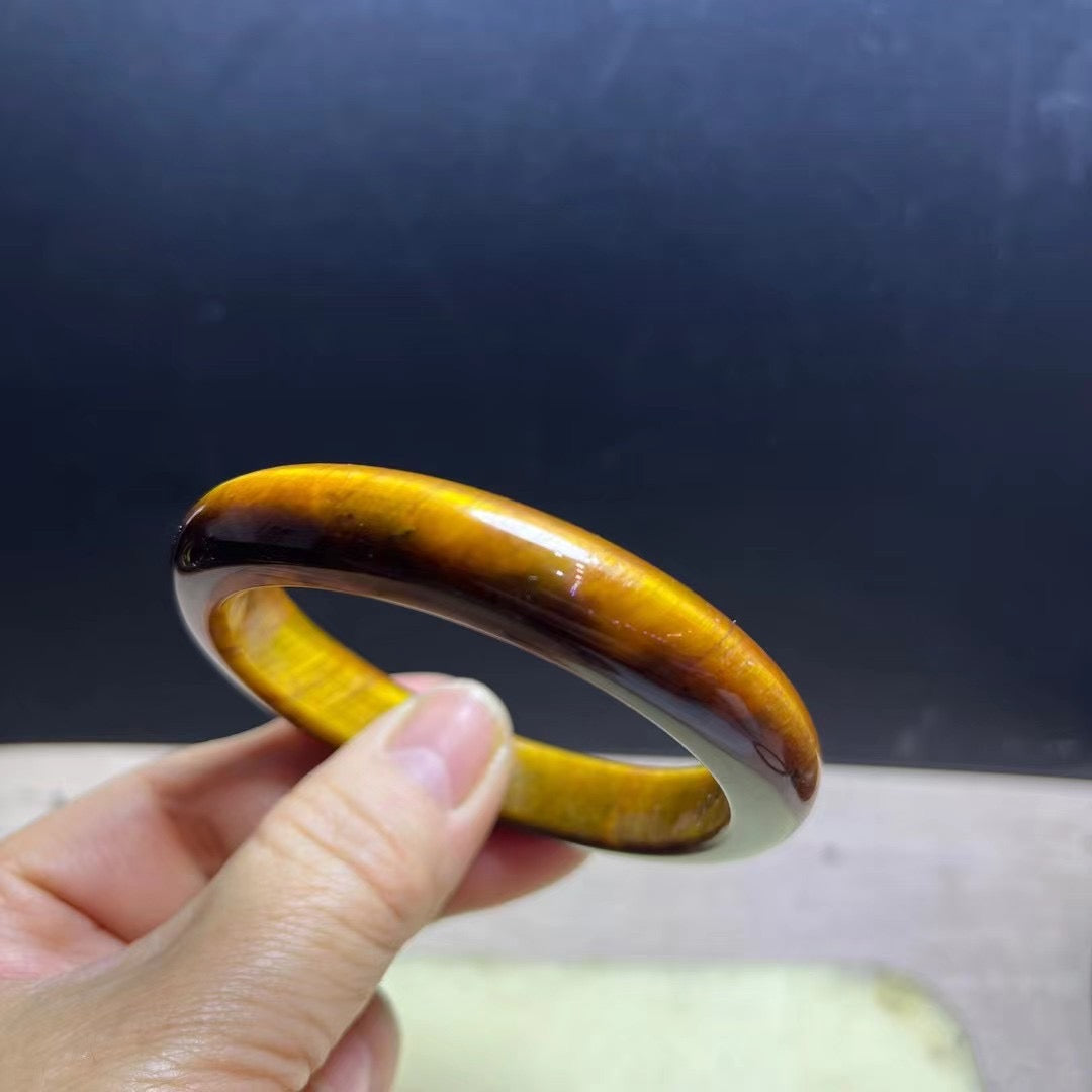 Golden Tiger Eyes Bangle Bracelet: Your Shield of Courage & Prosperity