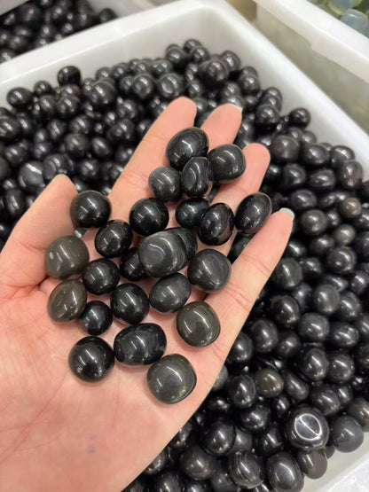Black Obsidian Tumbles