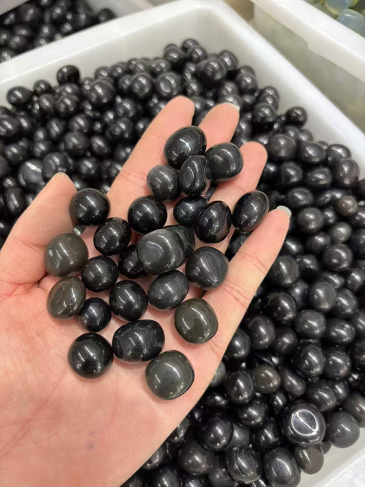 Black Obsidian Tumbles