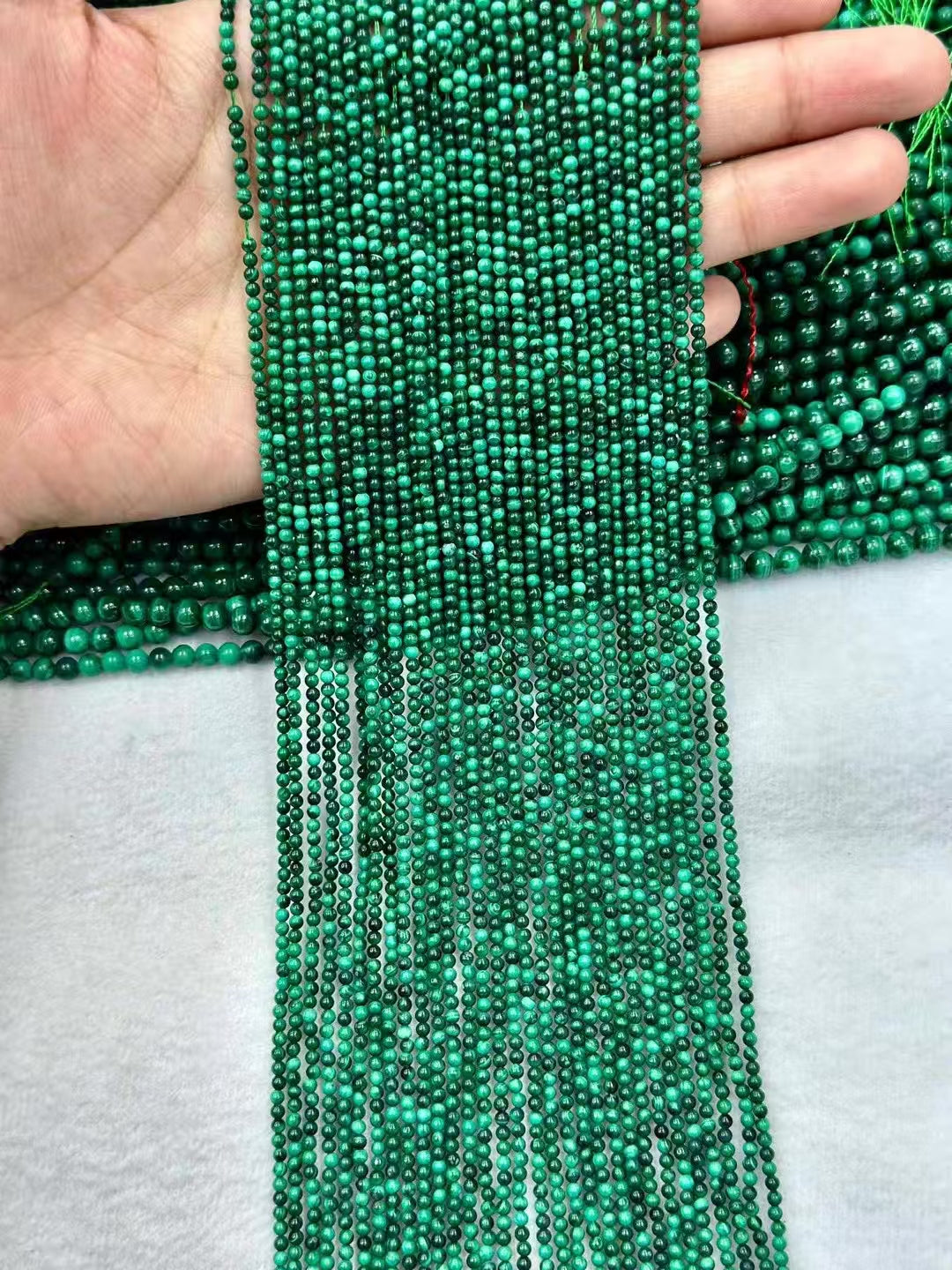 Malachite Round shape Bead String