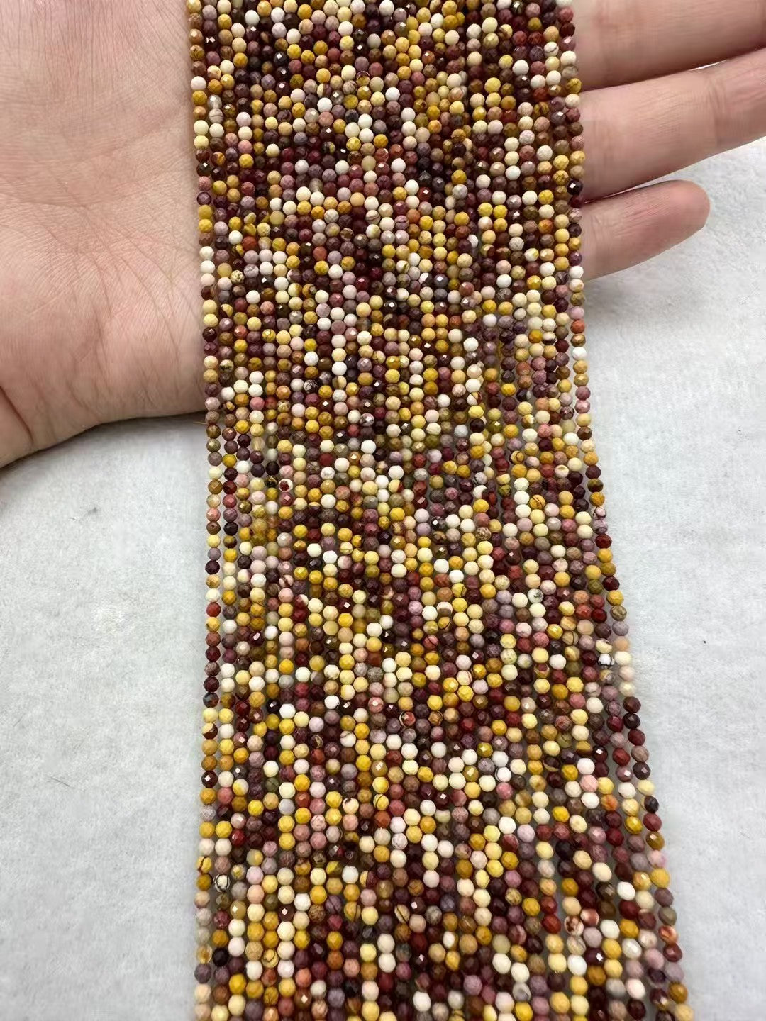 Natural Round Faceted Mookite Stone Bead Strand |Stunning Sparking Crystal Beads For Jewelry Making