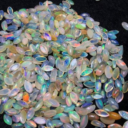 Natural Opal Marquise Cabochon Loose Stone (4x8mm) - Jewelry Making Gem for Ring/Pendant|Bulk Price