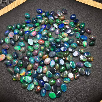 Natural Color-Play Opal Cabochon (5x7mm) - Loose Gem for Ring/Pendant Setting
