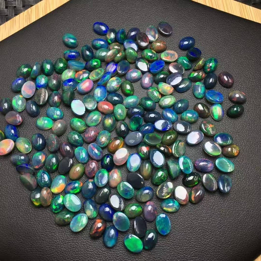 Natural Color-Play Opal Cabochon (5x7mm) - Loose Gem for Ring/Pendant Setting