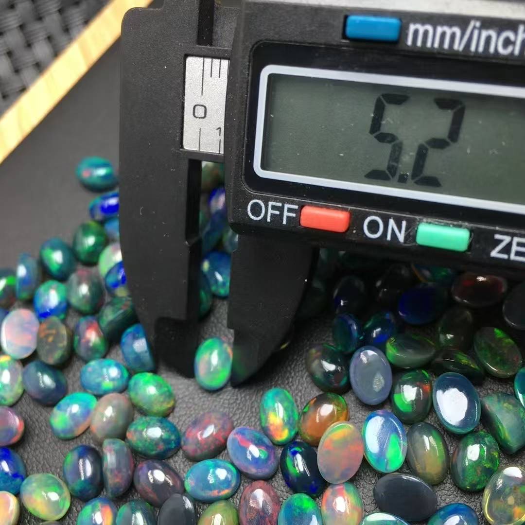 Natural Color-Play Opal Cabochon (5x7mm) - Loose Gem for Ring/Pendant Setting