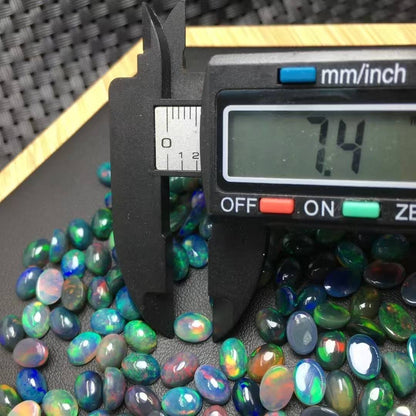 Natural Color-Play Opal Cabochon (5x7mm) - Loose Gem for Ring/Pendant Setting