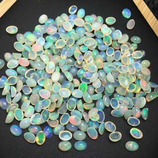 Natural Fire Opal Cabochon (5x7mm) - Loose Gemstone for Ring & Pendant Settings|Bulk Price