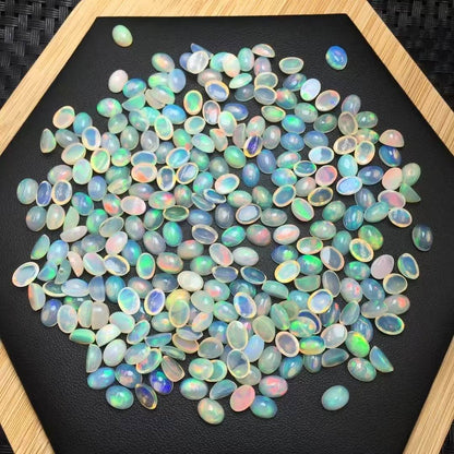 Natural Fire Opal Cabochon (5x7mm) - Loose Gemstone for Ring & Pendant Settings|Bulk Price