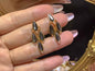 RED CARPET ESSENTIAL: Black/Gold MOP Cascade Earrings - Sterling Silver Marquise Quartet | Serialized Edition|Bulk Price