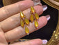 RED CARPET ESSENTIAL: Black/Gold MOP Cascade Earrings - Sterling Silver Marquise Quartet | Serialized Edition|Bulk Price