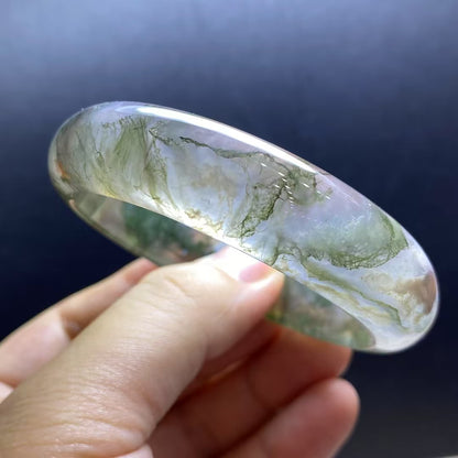 Moss Agate Bangle Moss Agate Bracelet Bangle