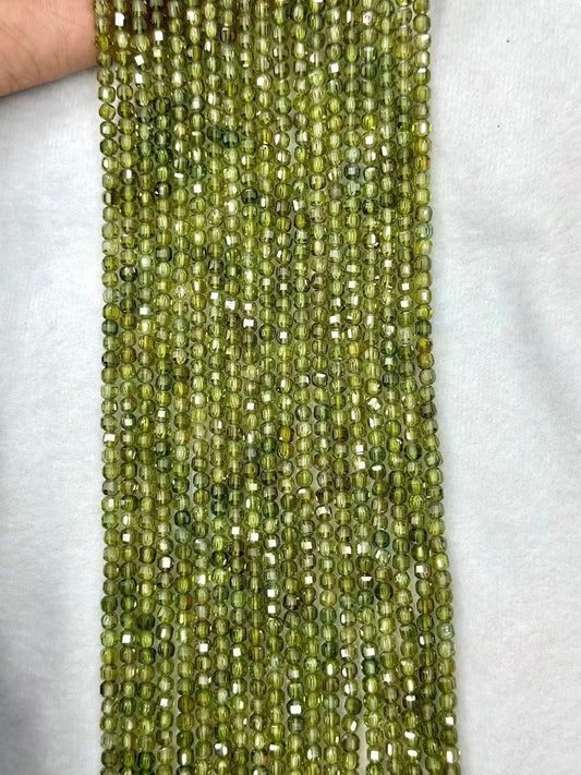 5A Grade Cubic Zirconia Sugar-Loaf Faceted Loose Bead Strand 4mm|DIY Jewelry Making High Sparkle