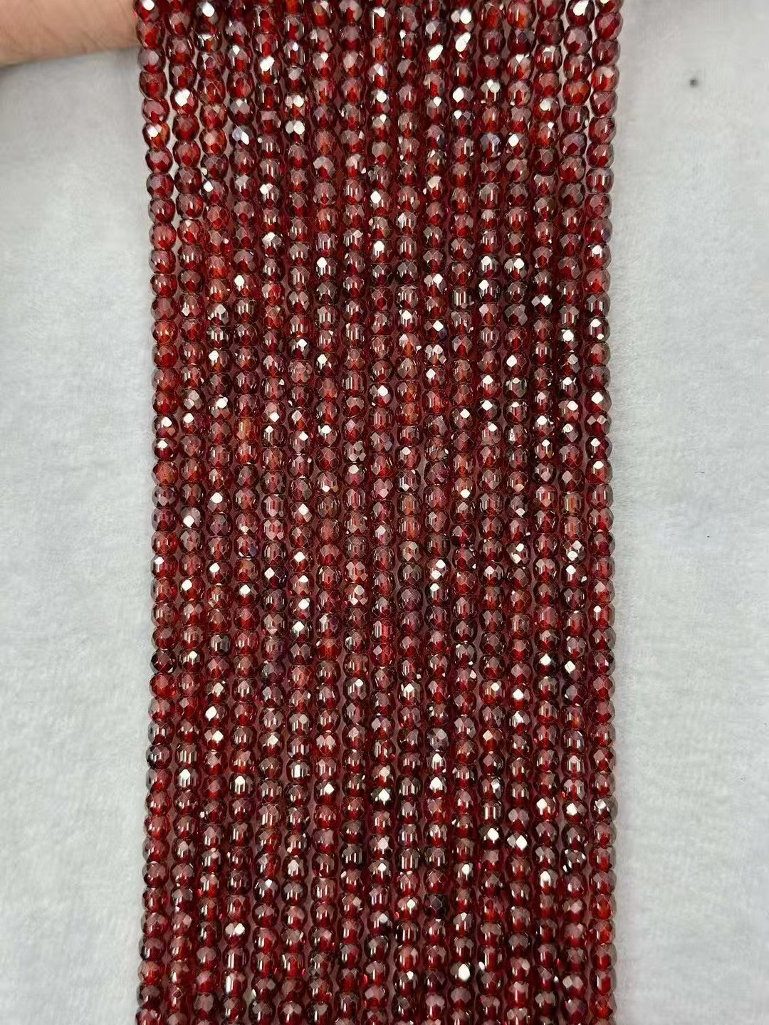 Colorful Zirconia Pinapple Faceted Loose Bead Strand 4mm|DIY Jewelry Making High Sparkle