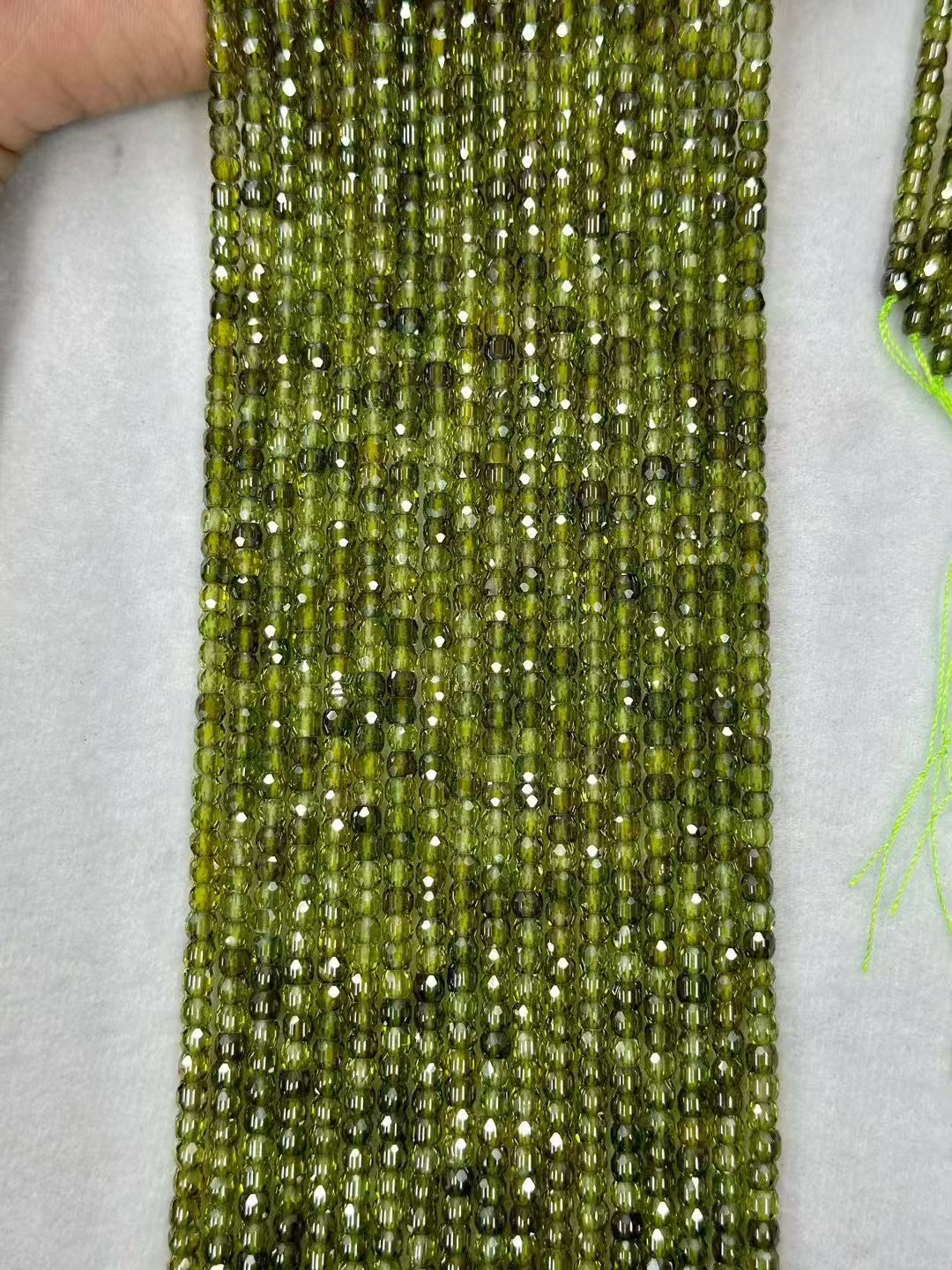 Colorful Zirconia Pinapple Faceted Loose Bead Strand 4mm|DIY Jewelry Making High Sparkle