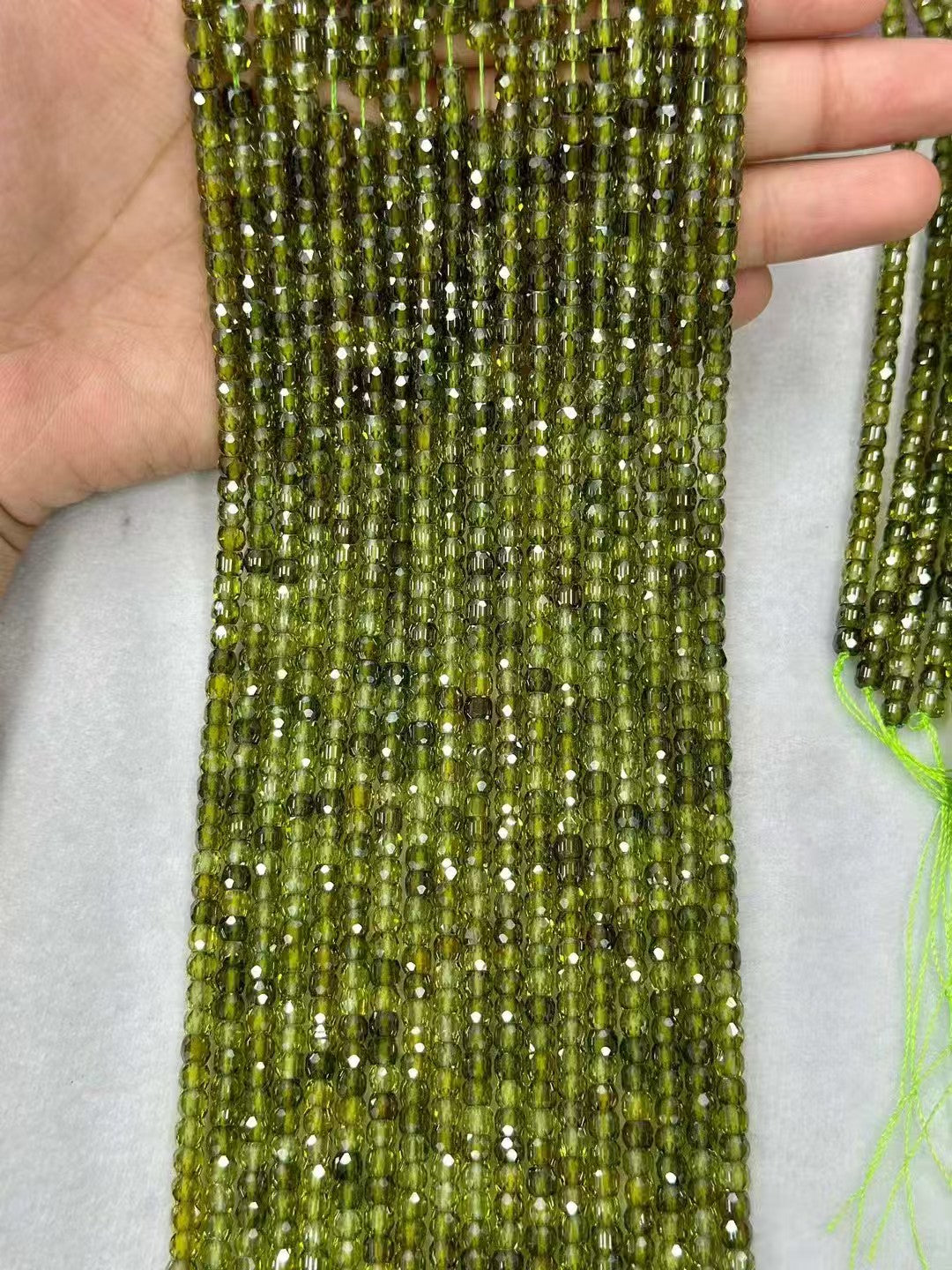 Colorful Zirconia Pinapple Faceted Loose Bead Strand 4mm|DIY Jewelry Making High Sparkle