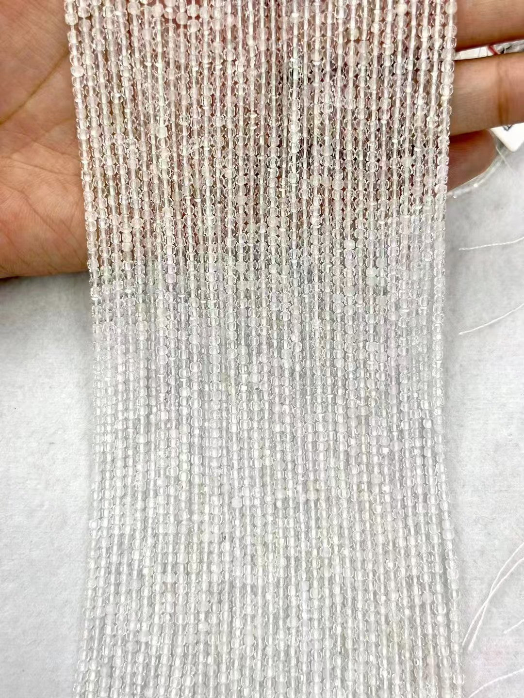 AAA Grade Natural Clear Quartz Faceted Bead Strand |DIYJewelryMaking |"King of Crystal"|Banlcnce Chakra&Mindful