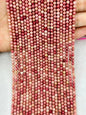 Natural Round Faceted Rhodonite Bead Strand |DIY Jewelry Making|Meditation &Chakra Balancing|Bulk Price