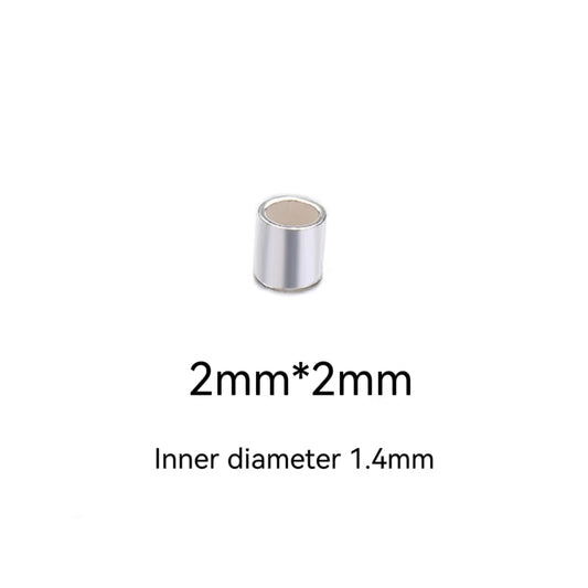 Sterling Silver Crimp Beads & Tubes (1.5-2mm , 10pcs)| Round Jewelry Findings for DIY Bracelets, Necklaces | Beading Supplies