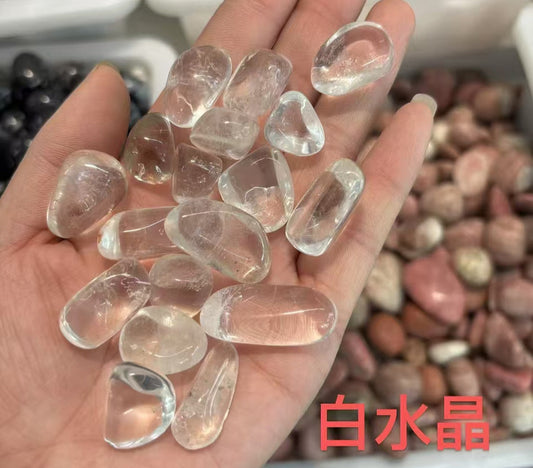Natural Clear Quartz Tumbled Stones 15-20mm 1kg Bulk for Craft & Wellness
