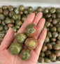 Grounding 20-30mm Unakite Tumbled Stones - 1kg Bulk Heart Healing Crystals (Natural Green-Pink Jasper Blend)