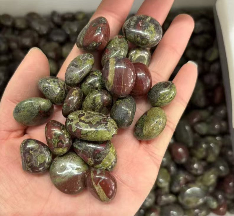 Dragon Blood Jasper Tumbled Stones 15-20mm - 1kg Legendary Protection Crystals Bulk`