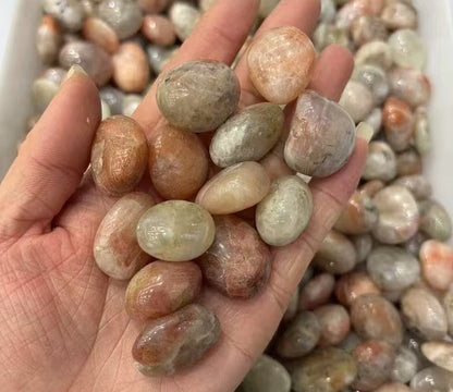 Sun-Kissed 15-20mm Natural Sunstone Tumbled Stones - 1kg Bulk Abundance & Joy Crystals (Golden Schiller Effect, Feldspar Gem)