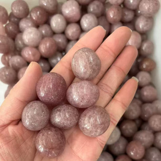 20-30mm Natural Strawberry Quartz Tumbled Stones - 1kg Bulk Passion & Vitality Crystals (Red Hematite Speckles)