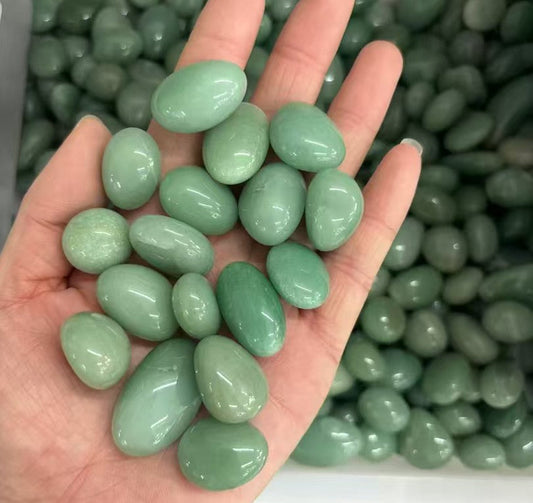 Lucky 15-20mm Green Aventurine Tumbled Stones - 1kg Bulk Abundance & Growth Crystals (Sparkly Mica Inclusions, Stone of Opportunity