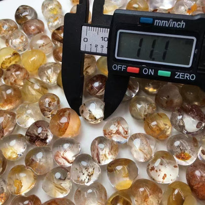 Lucky Koi Fish Golden Heale Heart  - 11-15mm Plump 3D Cabochon for Wire Wrapping/Jewelry Making|Bulk Price