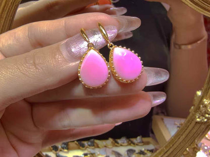 Pink Queen Conch Teadrop Shape Jewelry Set (S925 gold-plated)|Bulk Price