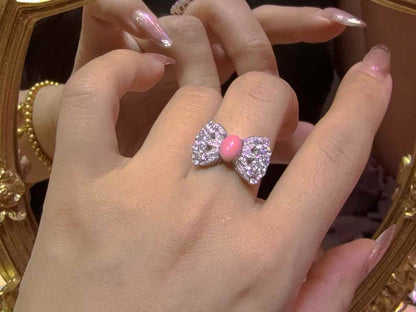 Luxury Sweetheart Bow Set | Natural Queen Conch Ring & Earrings S925 silver|Bulk Price