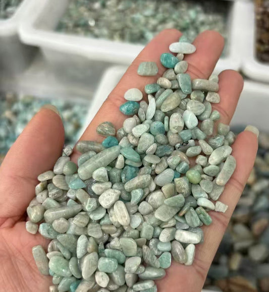 5-7mm Natural Amazonite Chip-(1kg)-Bulk price