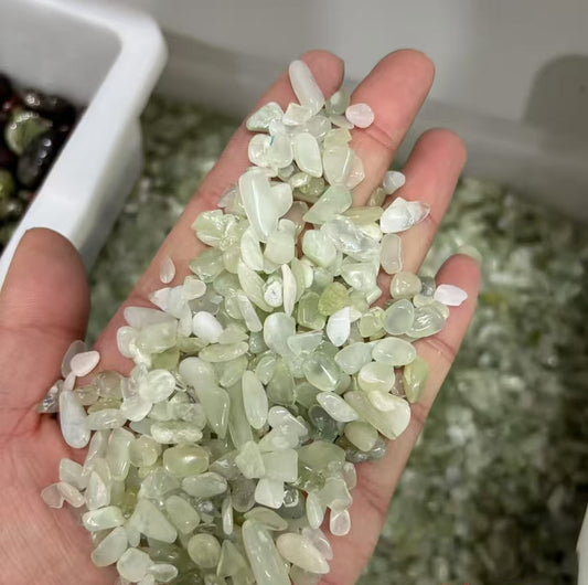 5-7mm Natural Serpentine Jade Chips -(1kg)-Bulk price