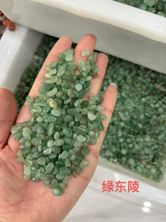 5-7mm Natural Green Aventurine Chips -(1kg)-Bulk price