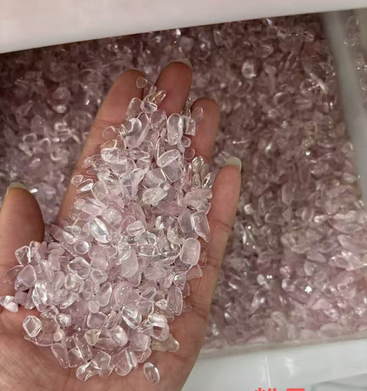 5-7mm Natural Rose Quartz Chips -1kg-Bulk price