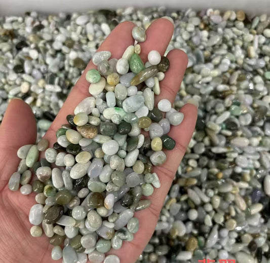 5-7mm Natural Green Jadeite Chips -1kg-Bulk price