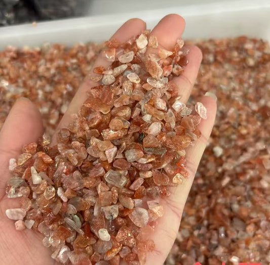 5-7mm Natural Golden Sunstone Chips -(1kg)-Bulk Price