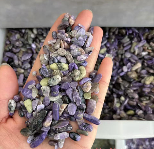 5-7mm Natural Charoite Chips -(1kg)-Bulk Price